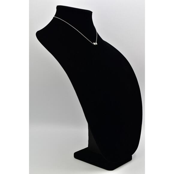 Christian Dior Vintage Block Logo Necklace Pendant Charm CD Silver Signed BinBJ - Picture 5 of 12